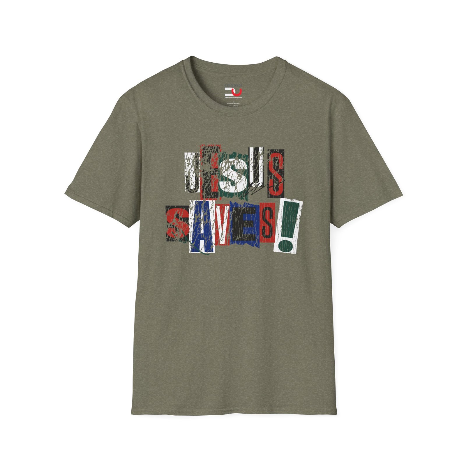 Jesus Saves Tee — Ransom Style Design Christian T-Shirt - Image 3