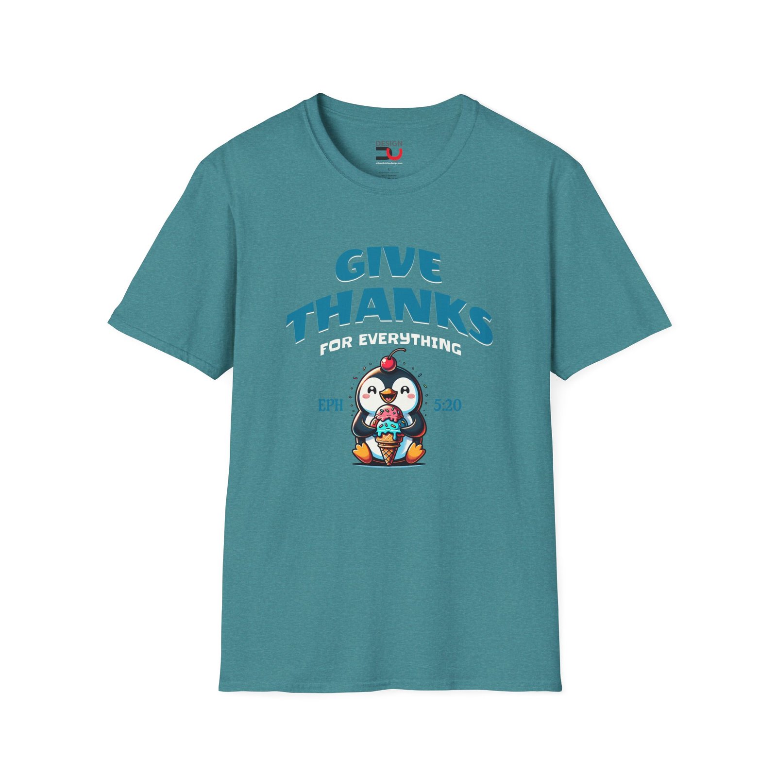 Give Thanks Penguin T-Shirt — Thanksgiving Cute Holiday Tee - Image 5
