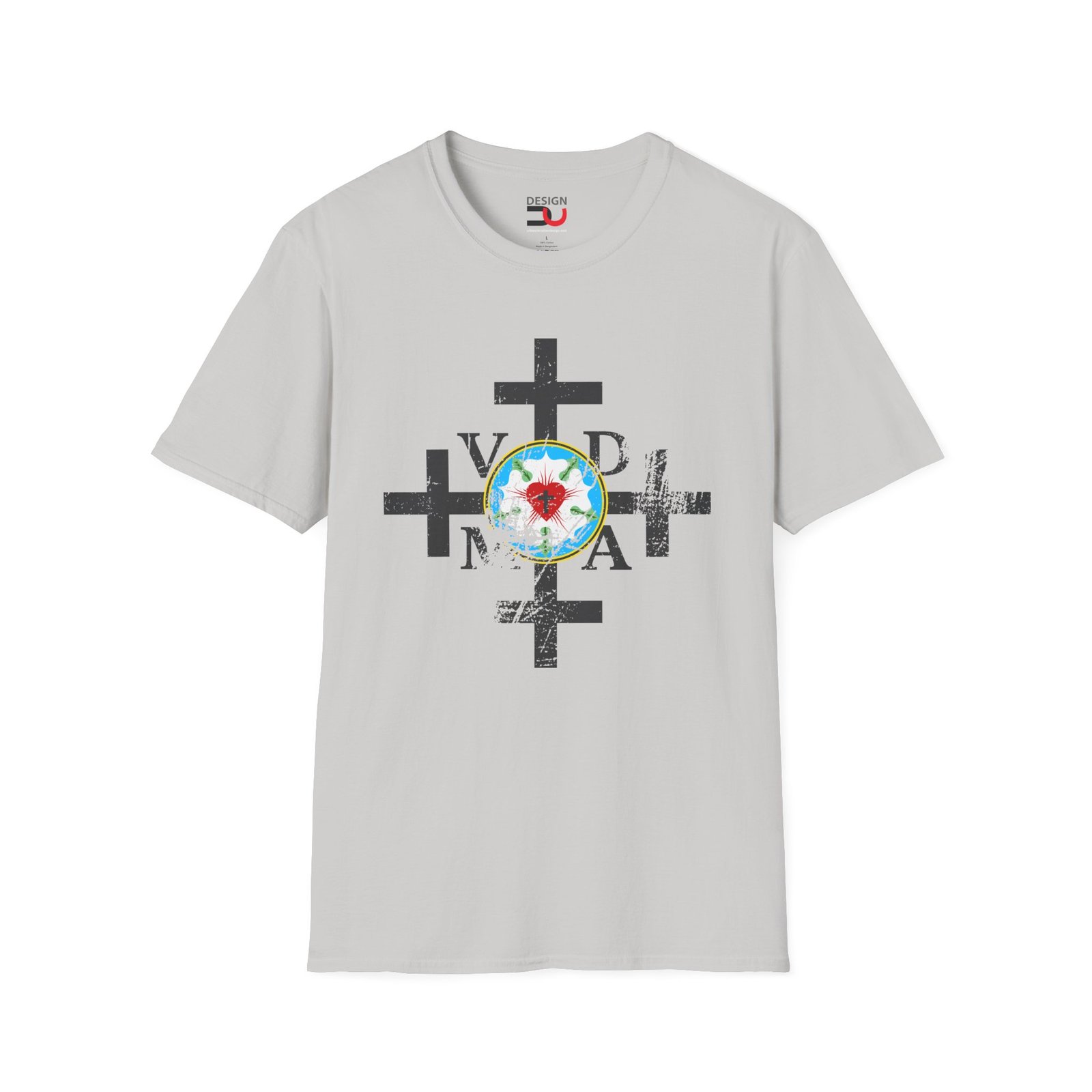 Lutheran Rose VDMA T-shirt - Verbum Domini Manet in Aeternum Tee - Image 2