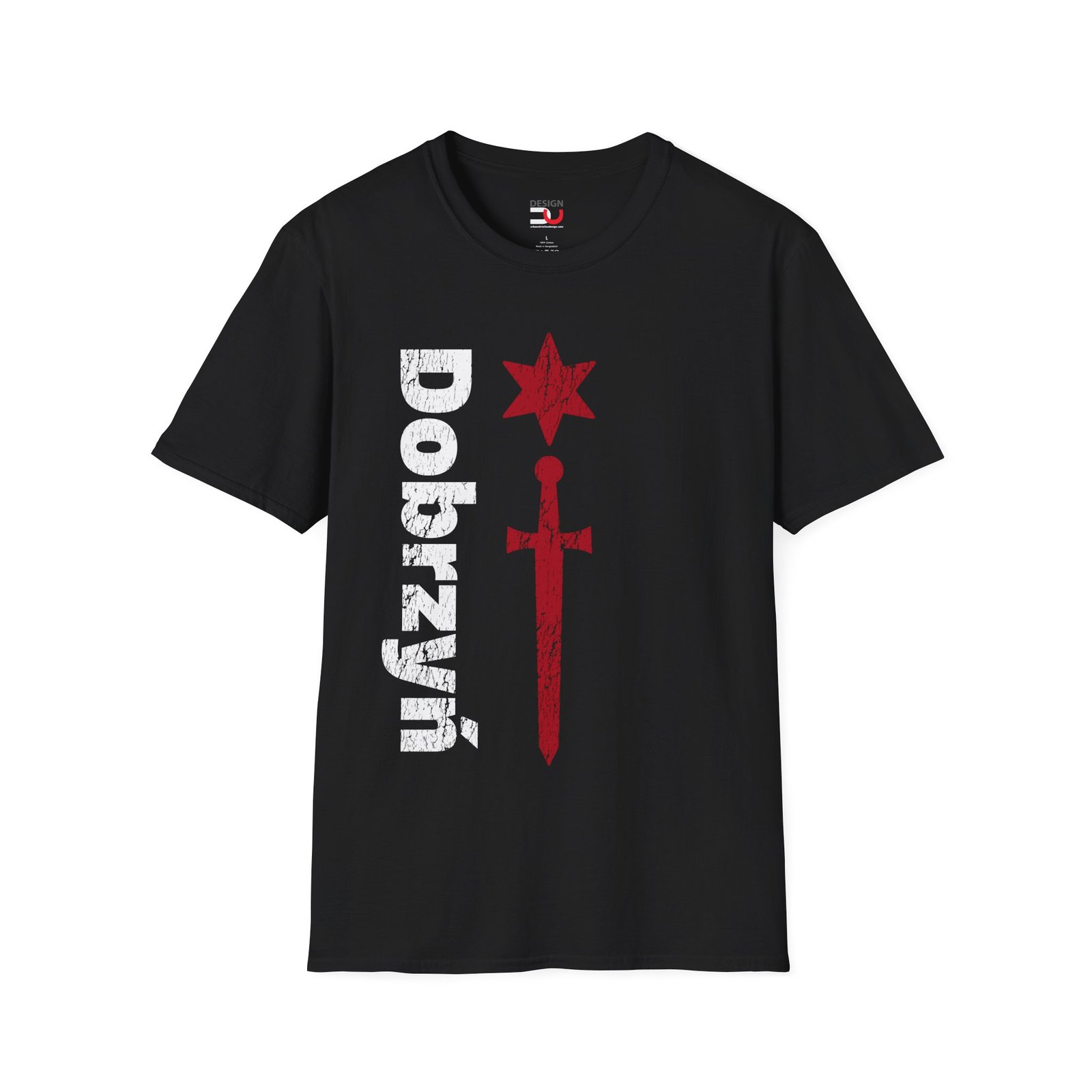 Dobrzyń Sword Logo T-Shirt — Polish Dobrzyń Heritage Graphic Tee