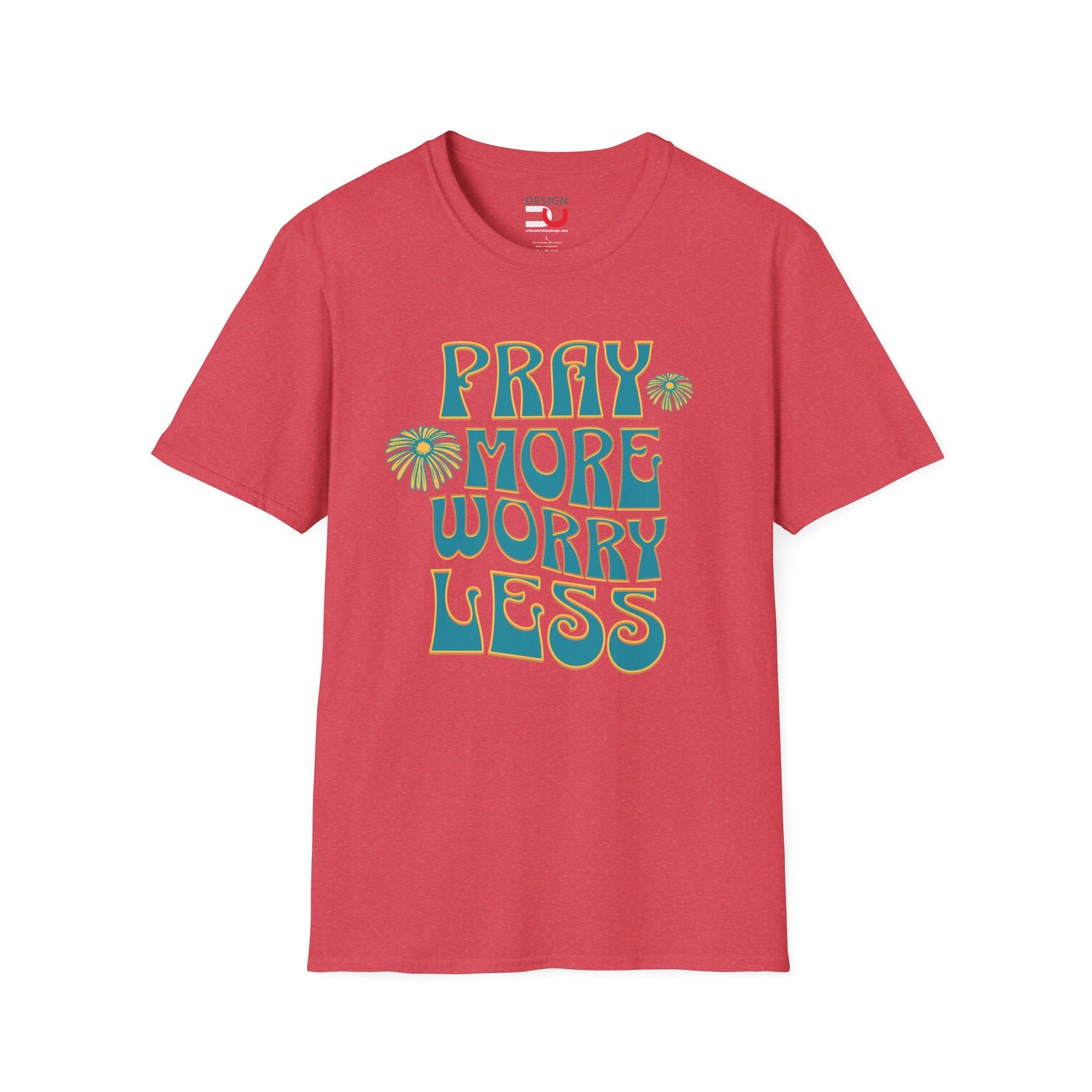 Pray More Worry Less T-Shirt — Floral Retro Christian Faith Tee - Image 7