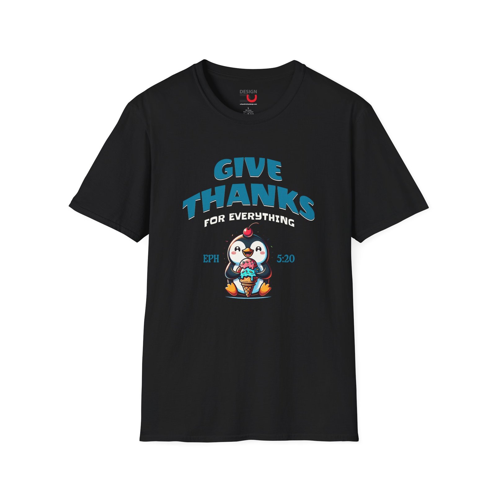 Give Thanks Penguin T-Shirt — Thanksgiving Cute Holiday Tee - Image 2