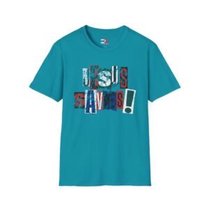 Jesus Saves Tee — Ransom Style Design Christian T-Shirt