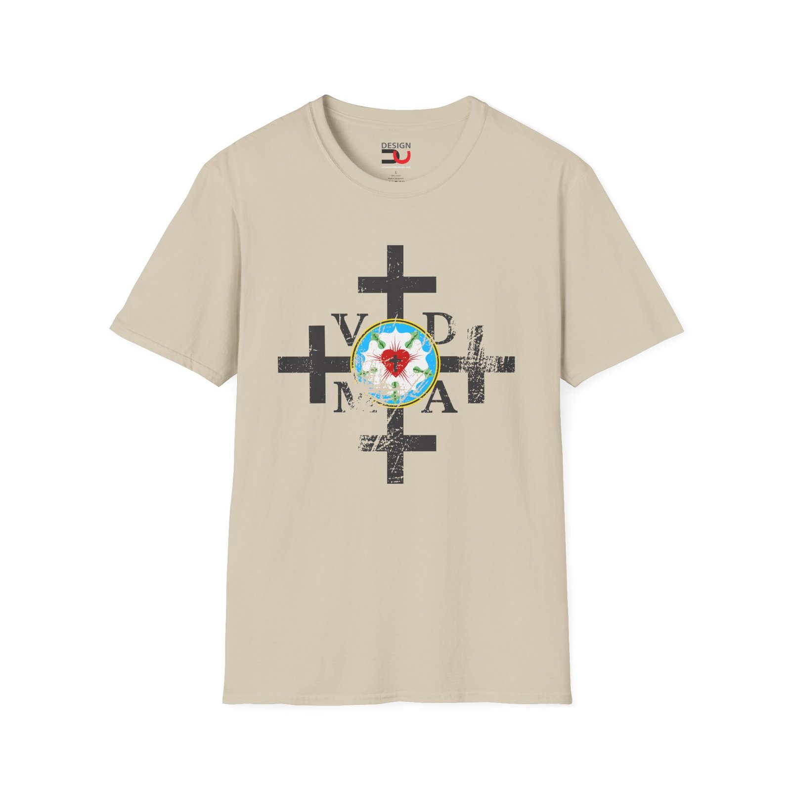 Lutheran Rose VDMA T-shirt - Verbum Domini Manet in Aeternum Tee