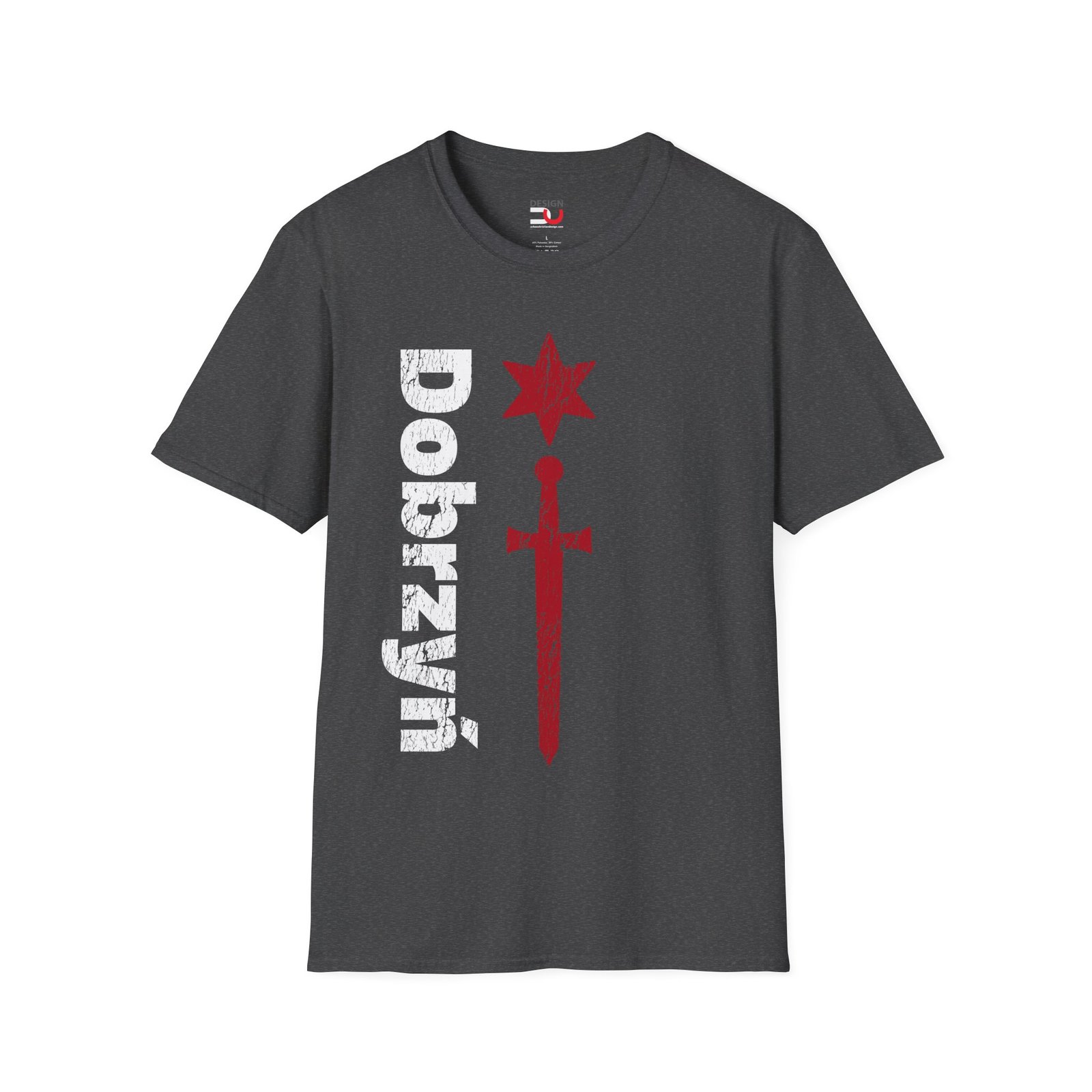 Dobrzyń Sword Logo T-Shirt — Polish Dobrzyń Heritage Graphic Tee - Image 4
