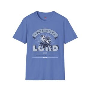 Christian T-Shirt I Will Sing to the Lord Bird & Scripture Tee