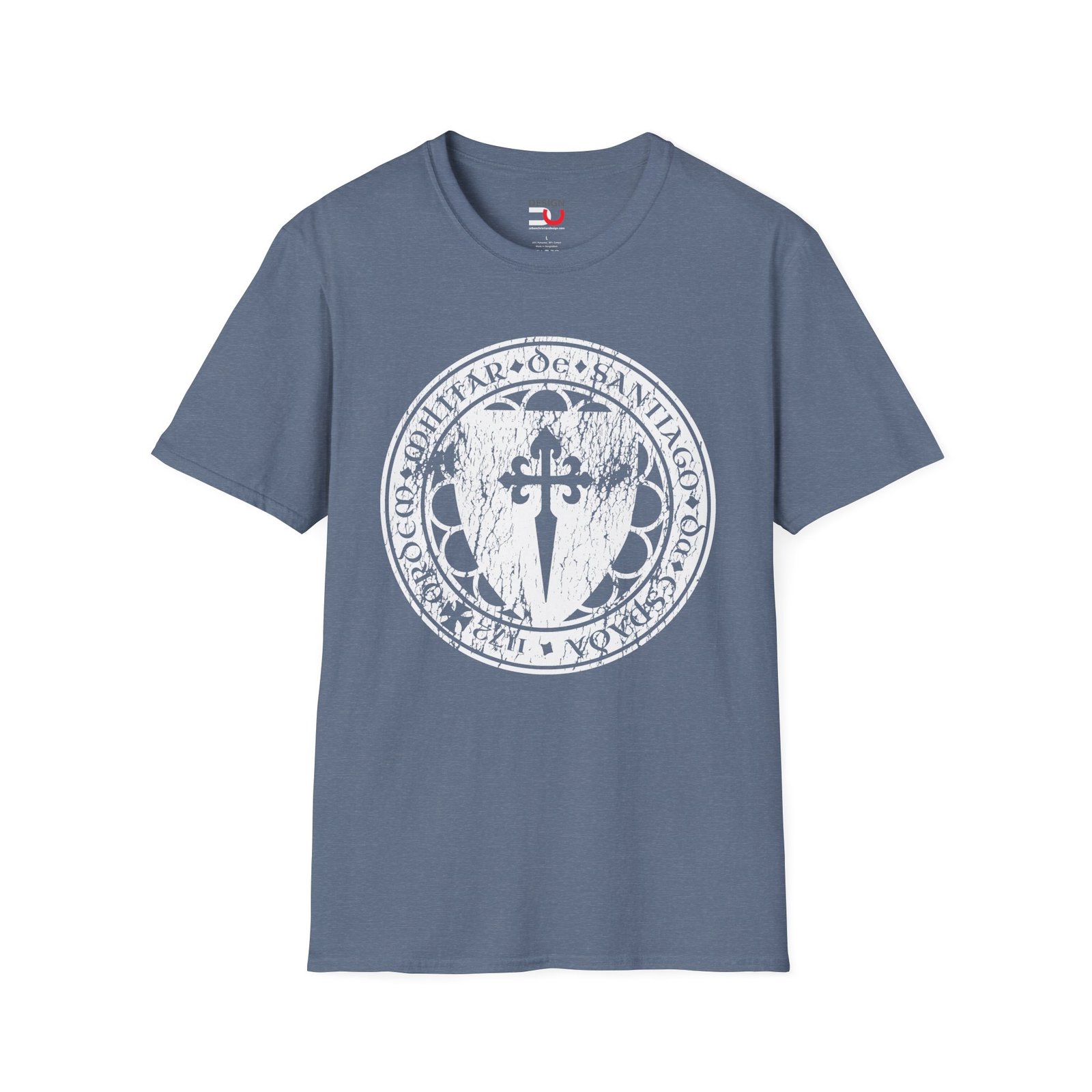 Camino de Santiago T‑Shirt — Vintage Pilgrim Spanish Christian Cross Tee - Image 9