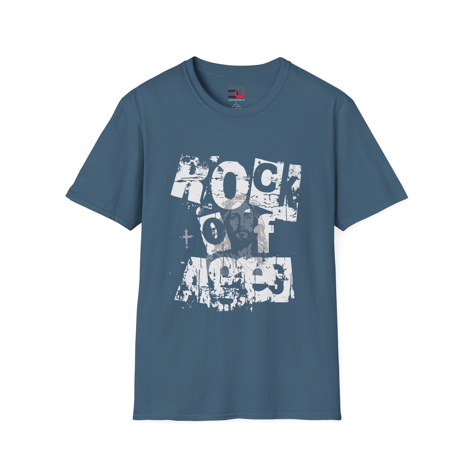 Rock Of Ages T-Shirt — Retro Distressed Jesus Christian Tee - Image 5