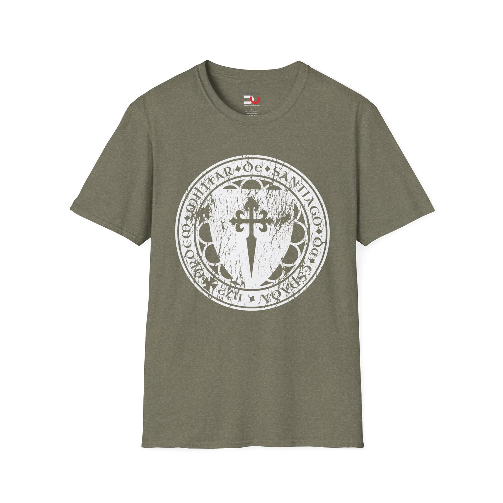 Camino de Santiago T‑Shirt — Vintage Pilgrim Spanish Christian Cross Tee - Image 4