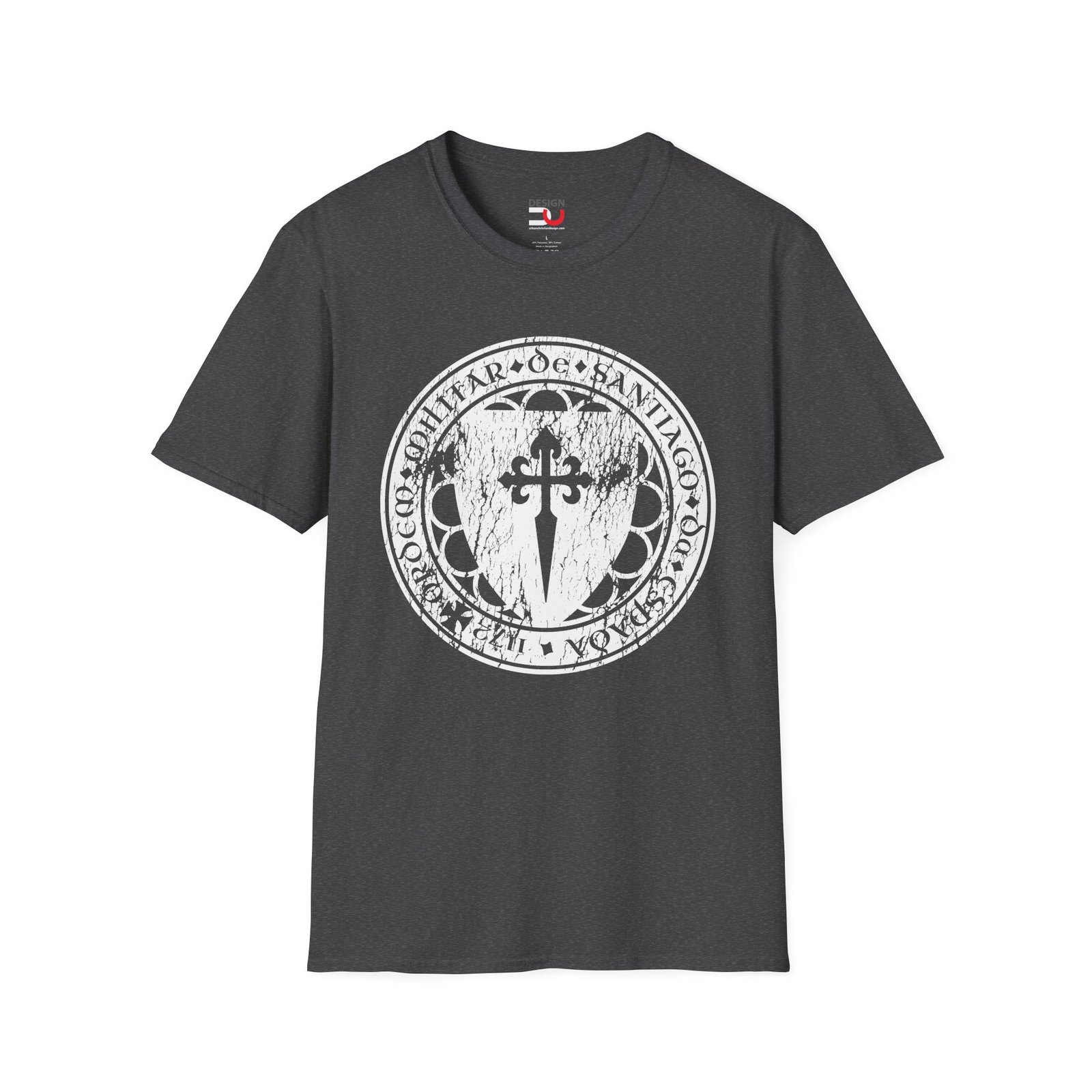 Camino de Santiago T‑Shirt — Vintage Pilgrim Spanish Christian Cross Tee - Image 6