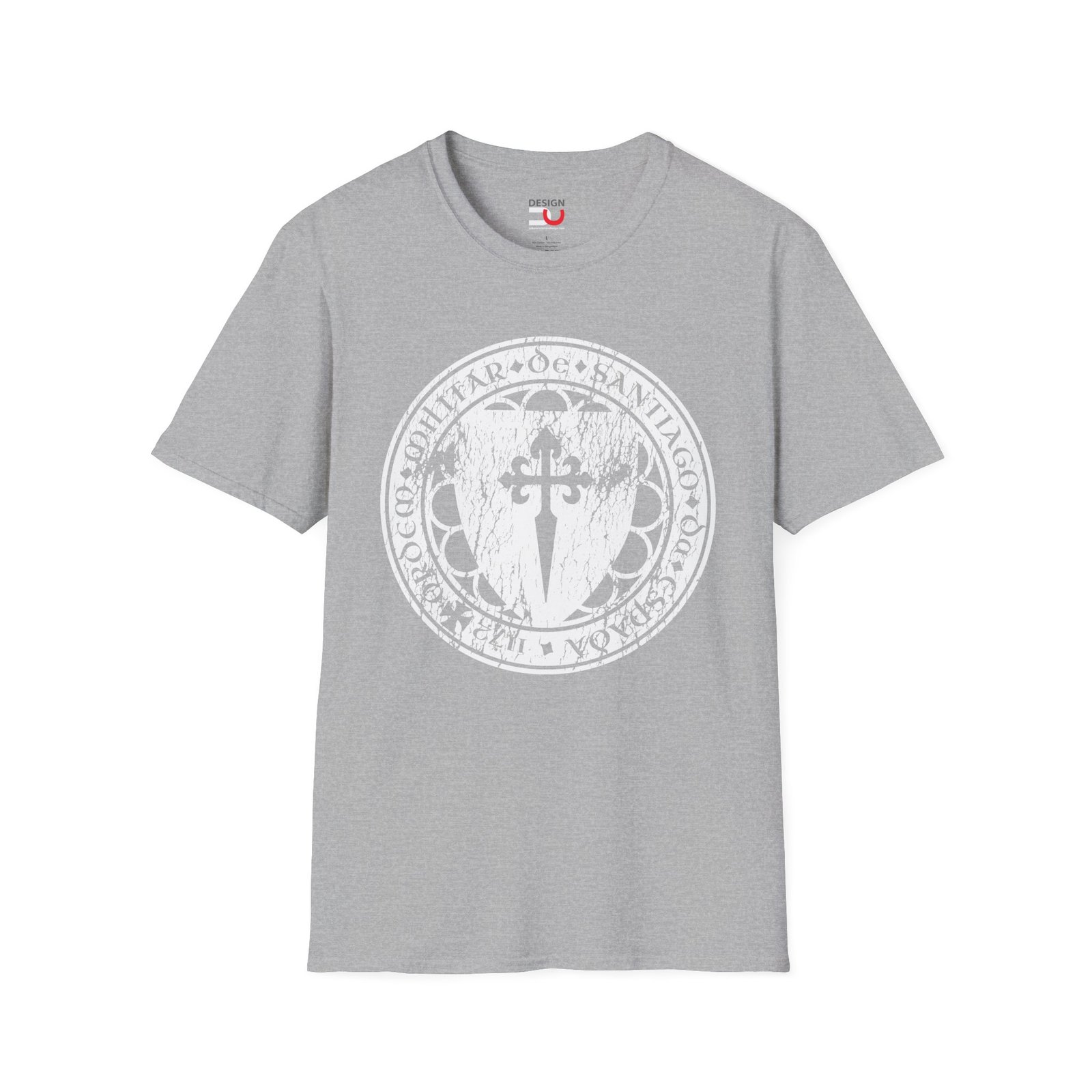 Camino de Santiago T‑Shirt — Vintage Pilgrim Spanish Christian Cross Tee - Image 3